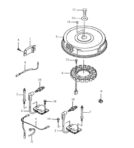 Kawasaki Electric-Equipment Diagram and Parts List for 3654 53AB5B8K100-ZT54 Cub Cadet Lawn Mower